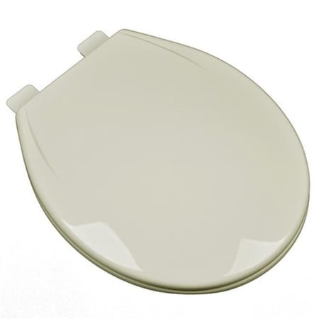 Plumbing Technologies Plumbing Technologies 2F1R6-01 Slow Close Plastic Round Front Contemporary Design Toilet Seat; Bone 2F1R6-01
